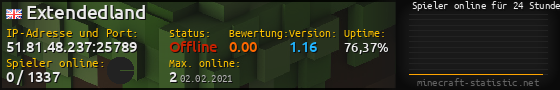 Userbar 560x90 mit Online-Player-Charts für Server 51.81.48.237:25789