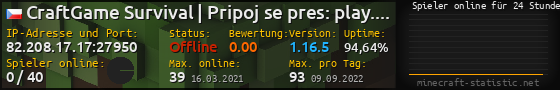 Userbar 560x90 mit Online-Player-Charts für Server 82.208.17.17:27950