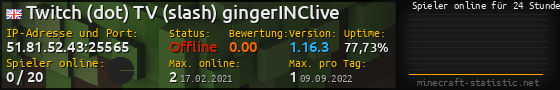 Userbar 560x90 mit Online-Player-Charts für Server 51.81.52.43:25565