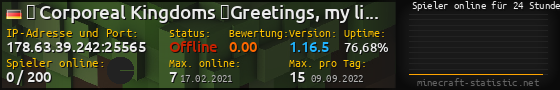 Userbar 560x90 mit Online-Player-Charts für Server 178.63.39.242:25565