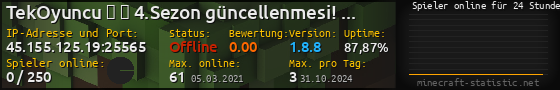 Userbar 560x90 mit Online-Player-Charts für Server 45.155.125.19:25565