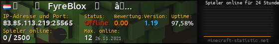 Userbar 560x90 mit Online-Player-Charts für Server 83.85.113.219:25565