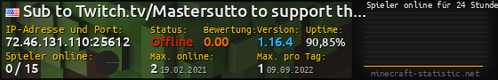 Userbar 560x90 mit Online-Player-Charts für Server 72.46.131.110:25612