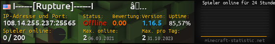Userbar 560x90 mit Online-Player-Charts für Server 108.14.255.237:25565