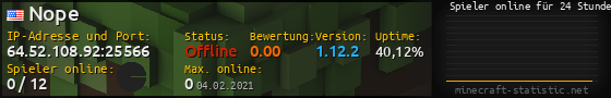 Userbar 560x90 mit Online-Player-Charts für Server 64.52.108.92:25566