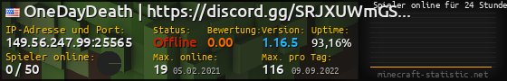 Userbar 560x90 mit Online-Player-Charts für Server 149.56.247.99:25565
