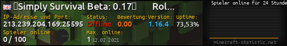 Userbar 560x90 mit Online-Player-Charts für Server 213.239.204.169:25595
