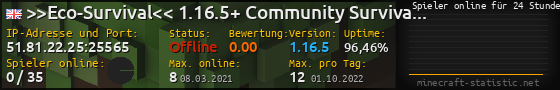 Userbar 560x90 mit Online-Player-Charts für Server 51.81.22.25:25565