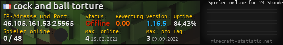 Userbar 560x90 mit Online-Player-Charts für Server 46.105.161.53:25565