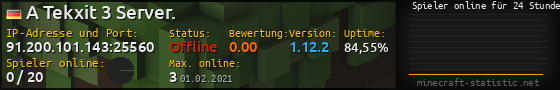 Userbar 560x90 mit Online-Player-Charts für Server 91.200.101.143:25560