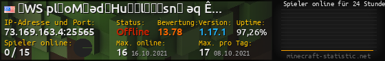 Userbar 560x90 mit Online-Player-Charts für Server 73.169.163.4:25565