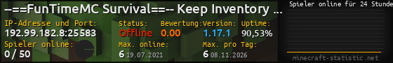 Userbar 560x90 mit Online-Player-Charts für Server 192.99.182.8:25583