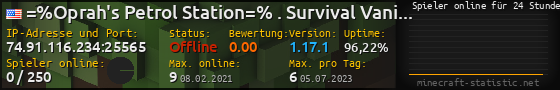 Userbar 560x90 mit Online-Player-Charts für Server 74.91.116.234:25565
