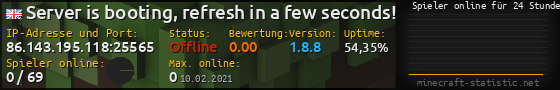 Userbar 560x90 mit Online-Player-Charts für Server 86.143.195.118:25565