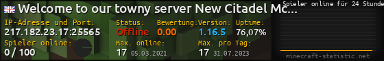 Userbar 560x90 mit Online-Player-Charts für Server 217.182.23.17:25565