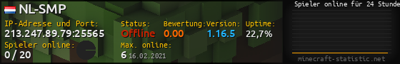 Userbar 560x90 mit Online-Player-Charts für Server 213.247.89.79:25565