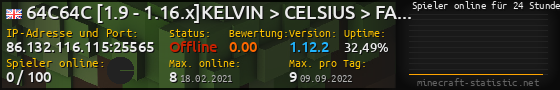 Userbar 560x90 mit Online-Player-Charts für Server 86.132.116.115:25565