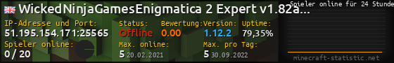 Userbar 560x90 mit Online-Player-Charts für Server 51.195.154.171:25565