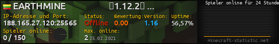 Userbar 560x90 mit Online-Player-Charts für Server 188.165.27.120:25565