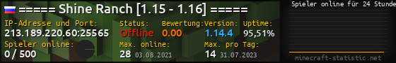 Userbar 560x90 mit Online-Player-Charts für Server 213.189.220.60:25565