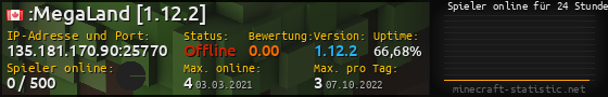 Userbar 560x90 mit Online-Player-Charts für Server 135.181.170.90:25770