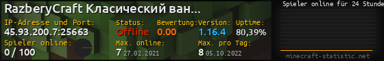 Userbar 560x90 mit Online-Player-Charts für Server 45.93.200.7:25663