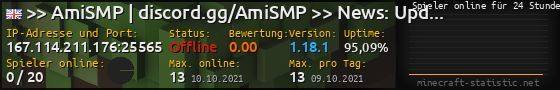 Userbar 560x90 mit Online-Player-Charts für Server 167.114.211.176:25565
