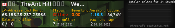 Userbar 560x90 mit Online-Player-Charts für Server 66.183.25.237:25565