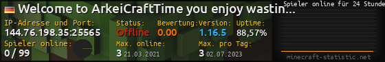 Userbar 560x90 mit Online-Player-Charts für Server 144.76.198.35:25565