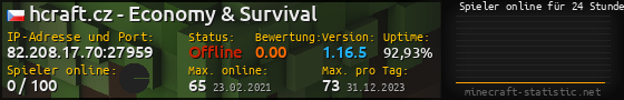 Userbar 560x90 mit Online-Player-Charts für Server 82.208.17.70:27959