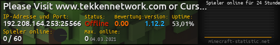 Userbar 560x90 mit Online-Player-Charts für Server 192.208.164.253:25566