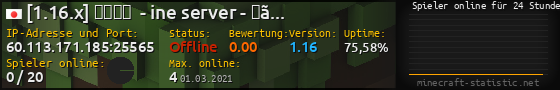 Userbar 560x90 mit Online-Player-Charts für Server 60.113.171.185:25565