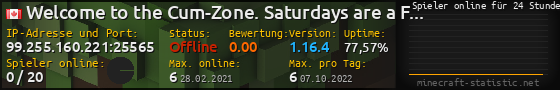 Userbar 560x90 mit Online-Player-Charts für Server 99.255.160.221:25565