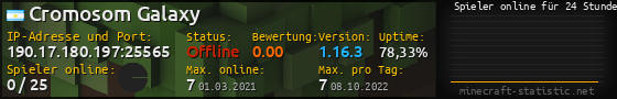 Userbar 560x90 mit Online-Player-Charts für Server 190.17.180.197:25565
