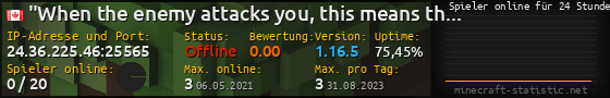Userbar 560x90 mit Online-Player-Charts für Server 24.36.225.46:25565