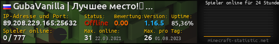 Userbar 560x90 mit Online-Player-Charts für Server 89.208.229.165:25632