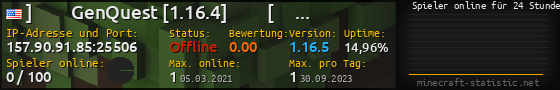Userbar 560x90 mit Online-Player-Charts für Server 157.90.91.85:25506