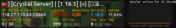 Userbar 560x90 mit Online-Player-Charts für Server 118.27.113.63:25565