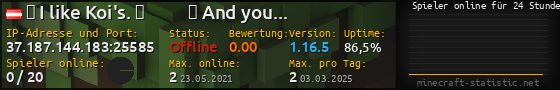 Userbar 560x90 mit Online-Player-Charts für Server 37.187.144.183:25585