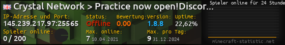 Userbar 560x90 mit Online-Player-Charts für Server 145.239.217.97:25565