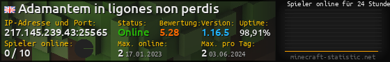 Userbar 560x90 mit Online-Player-Charts für Server 217.145.239.43:25565