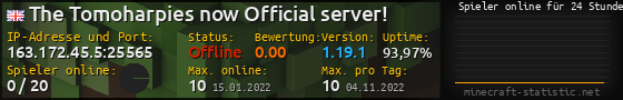 Userbar 560x90 mit Online-Player-Charts für Server 163.172.45.5:25565