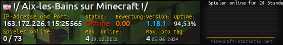 Userbar 560x90 mit Online-Player-Charts für Server 163.172.226.115:25565