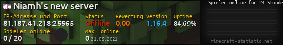 Userbar 560x90 mit Online-Player-Charts für Server 81.187.41.218:25565