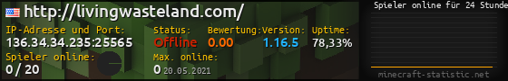 Userbar 560x90 mit Online-Player-Charts für Server 136.34.34.235:25565