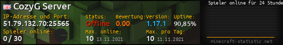 Userbar 560x90 mit Online-Player-Charts für Server 51.79.132.70:25565