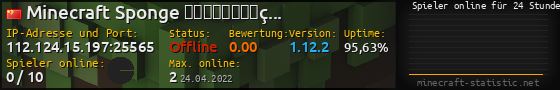 Userbar 560x90 mit Online-Player-Charts für Server 112.124.15.197:25565