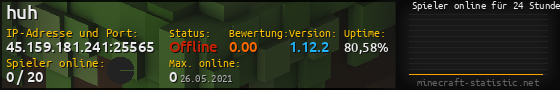 Userbar 560x90 mit Online-Player-Charts für Server 45.159.181.241:25565