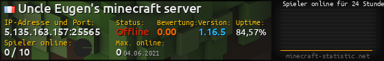 Userbar 560x90 mit Online-Player-Charts für Server 5.135.163.157:25565