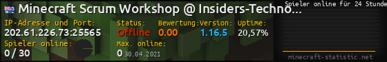 Userbar 560x90 mit Online-Player-Charts für Server 202.61.226.73:25565
